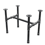 Industrialna podstawa stolika kawowego z żeliwa, w kształcie H, 51 × 35 cm, wysokość 42 cm, ujęcie 3/4