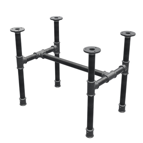Industrialna podstawa stolika kawowego z żeliwa, w kształcie H, 51 × 35 cm, wysokość 42 cm, ujęcie 3/4