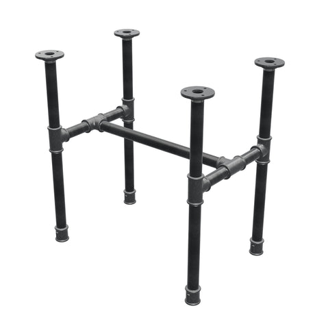 Industrialna podstawa stolika kawowego z żeliwa, w kształcie H, 51 × 35 cm, wysokość 52 cm, ujęcie 3/4