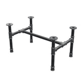 Industrialna podstawa stolika kawowego z żeliwa, w kształcie H, 61 × 39 cm, wysokość 32 cm, ujęcie 3/4