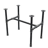 Industrialna podstawa stolika kawowego z żeliwa, w kształcie H, 61 × 39 cm, wysokość 52 cm, ujęcie 3/4