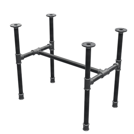 Industrialna podstawa stolika kawowego z żeliwa, w kształcie H, 61 × 39 cm, wysokość 52 cm, ujęcie 3/4