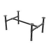 Industrialna podstawa stolika kawowego z żeliwa, w kształcie H, 71 × 45 cm, wysokość 32 cm, ujęcie 3/4