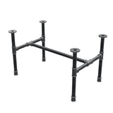 Industrialna podstawa stolika kawowego z żeliwa, w kształcie H, 71 × 45 cm, wysokość 42 cm, ujęcie 3/4
