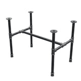 Industrialna podstawa stolika kawowego z żeliwa, w kształcie H, 71 × 45 cm, wysokość 52 cm, ujęcie 3/4