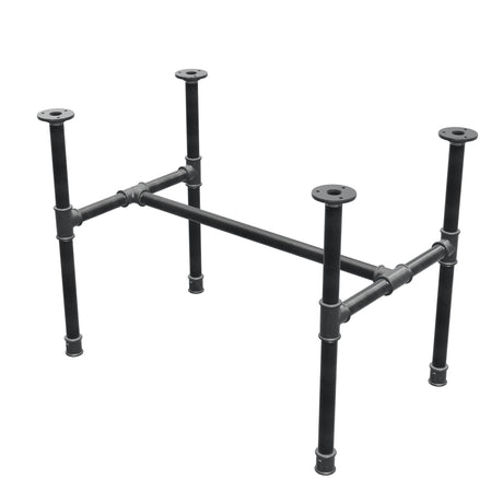 Industrialna podstawa stolika kawowego z żeliwa, w kształcie H, 71 × 45 cm, wysokość 52 cm, ujęcie 3/4