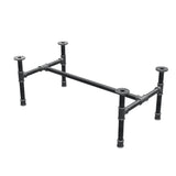 Industrialna podstawa stolika kawowego z żeliwa, w kształcie H, 81 × 45 cm, wysokość 32 cm, ujęcie 3/4