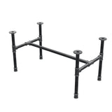 Industrialna podstawa stolika kawowego z żeliwa, w kształcie H, 81 × 45 cm, wysokość 42 cm, ujęcie 3/4