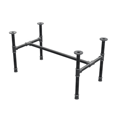 Industrialna podstawa stolika kawowego z żeliwa, w kształcie H, 81 × 45 cm, wysokość 42 cm, ujęcie 3/4