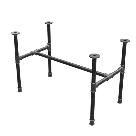 Industrialna podstawa stolika kawowego z żeliwa, w kształcie H, 81 × 45 cm, wysokość 52 cm, ujęcie 3/4