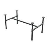 Industrialna podstawa stolika kawowego z żeliwa, w kształcie H, 91 × 51 cm, wysokość 42 cm, ujęcie 3/4
