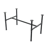 Industrialna podstawa stolika kawowego z żeliwa, w kształcie H, 91 × 51 cm, wysokość 52 cm, ujęcie 3/4