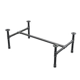 Industrialna podstawa stolika kawowego z żeliwa, w kształcie H, 91 × 55 cm, wysokość 32 cm, ujęcie 3/4