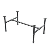 Industrialna podstawa stolika kawowego z żeliwa, w kształcie H, 91 × 55 cm, wysokość 42 cm, ujęcie 3/4