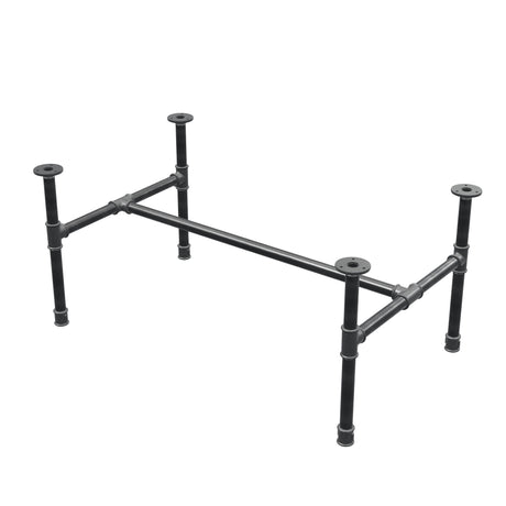 Industrialna podstawa stolika kawowego z żeliwa, w kształcie H, 91 × 55 cm, wysokość 42 cm, ujęcie 3/4