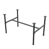 Industrialna podstawa stolika kawowego z żeliwa, w kształcie H, 91 × 55 cm, wysokość 52 cm, ujęcie 3/4