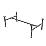 Industrialna podstawa stolika kawowego z żeliwa, w kształcie H, 96 × 55 cm, wysokość 32 cm, ujęcie 3/4