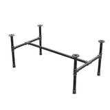 Industrialna podstawa stolika kawowego z żeliwa, w kształcie H, 96 × 55 cm, wysokość 42 cm, ujęcie 3/4