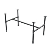 Industrialna podstawa stolika kawowego z żeliwa, w kształcie H, 96 × 55 cm, wysokość 52 cm, ujęcie 3/4