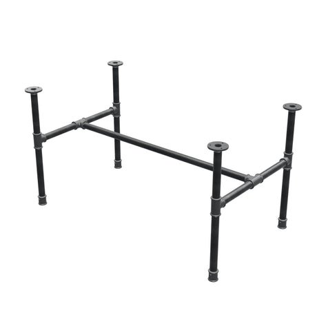 Industrialna podstawa stolika kawowego z żeliwa, w kształcie H, 96 × 55 cm, wysokość 52 cm, ujęcie 3/4