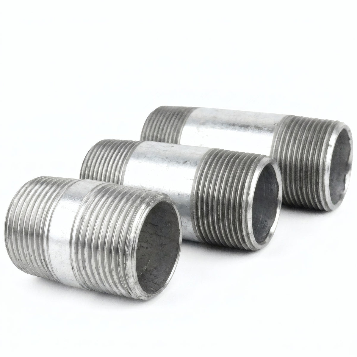 Tube 1''1/4 - 33x42mm acier galvanisé - fileté - photo produit fond blanc 2