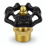 Volant noir 52mm sur mamelon laiton - photo produit fond blanc 3