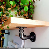 Equerre simple | Modèle 3 - étagère décorative en raccords de plomberie