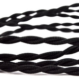 Câble électrique textile noir torsadé - câble torsadé pour lampe style vintage - vue 2
