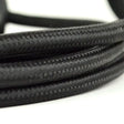 Câble électrique textile noir - câble textile pour lampe style industriel
