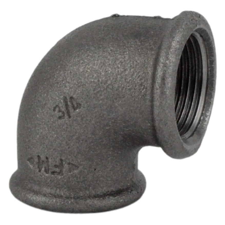 Coude petit rayon 90° F/F fonte noire - raccord coudé en fonte pour plomberie