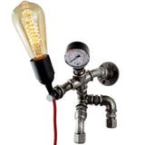 lampe vintage robot murale