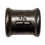 Manchon Droite/Gauche FF fonte noire filetage 3/4" Ø27 sur filets 