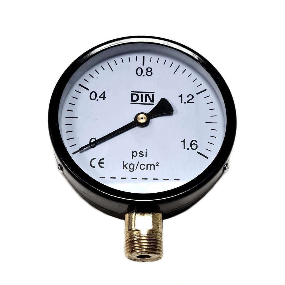 Manomètre factice décoratif 100mm filetage 1/2" Ø21 sur filets 