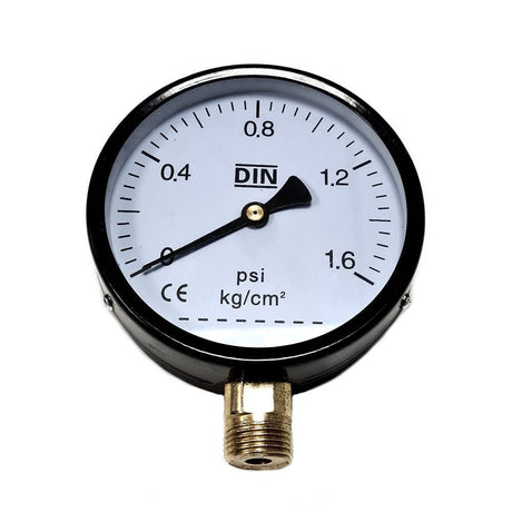 Manomètre factice décoratif 100mm filetage 1/2" Ø21 sur filets 