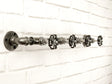 Patère, Porte-manteau 4 volants noirs allongés | 3 tailles - porte-manteau mural style industriel