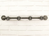Patère, Porte-manteau 4 volants noirs allongés | 3 tailles - porte-manteau mural style industriel - vue 4