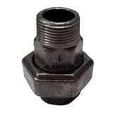 Raccord fonte noire union conique Mal/Fem