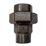 Raccord fonte noire union conique Mal/Fem filetage 1" Ø34 sur filets 