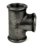 raccord de plomberie acier noir Té