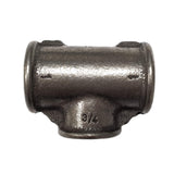 Raccord Té réduit fonte noire Fem/Fem/Fem (26X34)-(20X27)-(26X34)