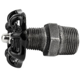 Volant noir 52mm sur mamelon - volant de vanne décoratif en fonte noire - vue 8