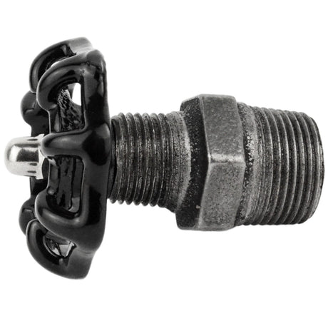 Volant noir 52mm sur mamelon - volant de vanne décoratif en fonte noire - vue 8