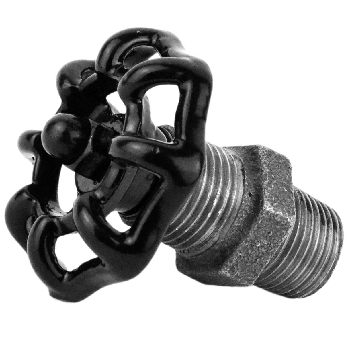 Volant noir 52mm sur mamelon - volant de vanne décoratif en fonte noire