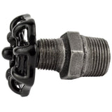 Volant noir 52mm sur mamelon - volant de vanne décoratif en fonte noire - vue 6